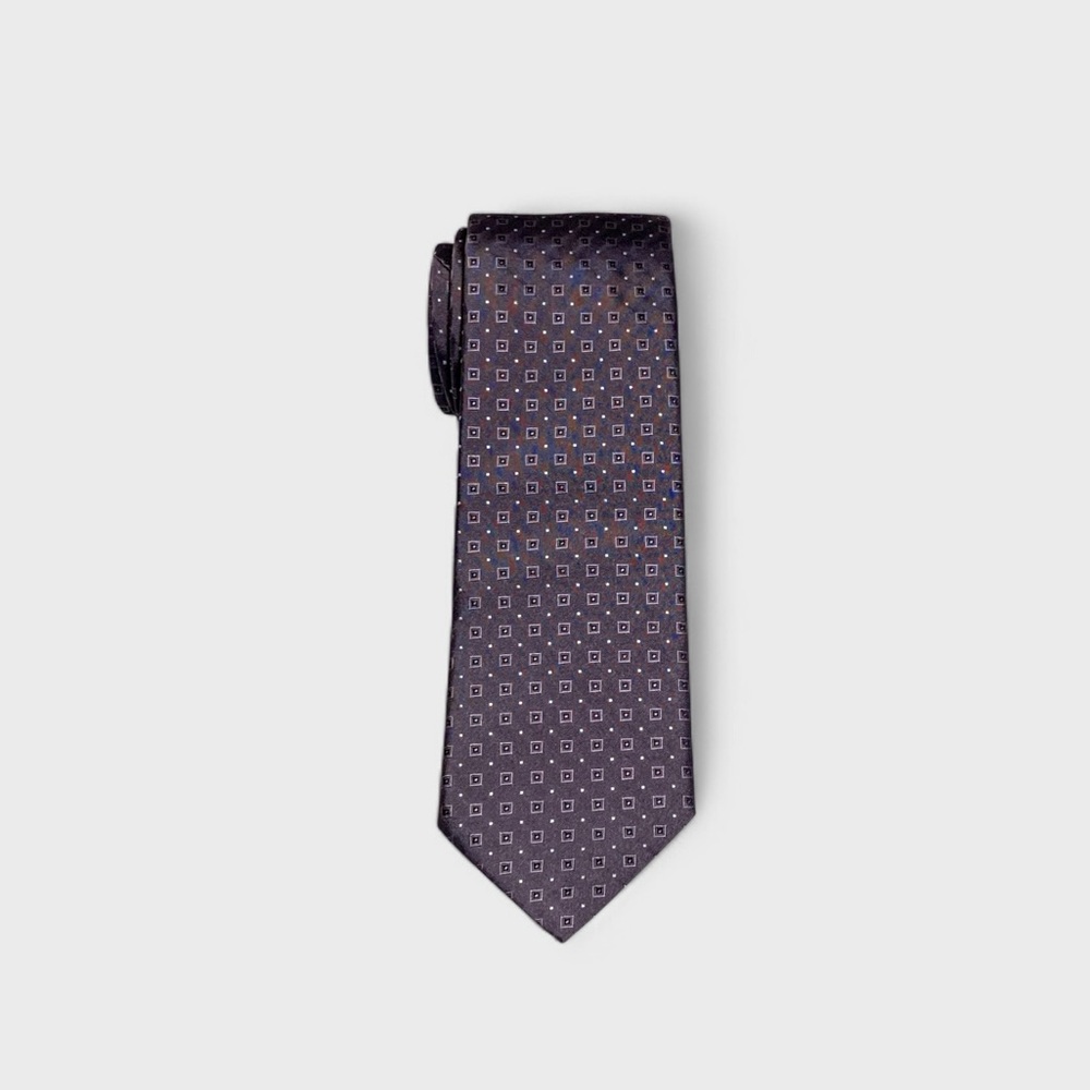 Hugo Boss Jacquard Medallion Silk Tie in Ash Violet
